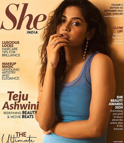 Teju Ashwini featured on She magazine cover