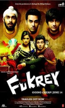 The poster of the 2013 film Fukrey