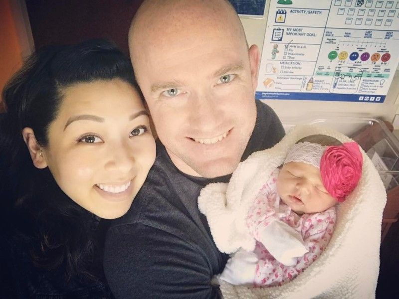 Ty Carter with Jennifer Jenn Aedo and their daughter Eve