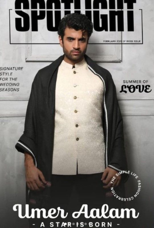 Umer Aalam on the cover of 'Spotlight Pakistan' magazine
