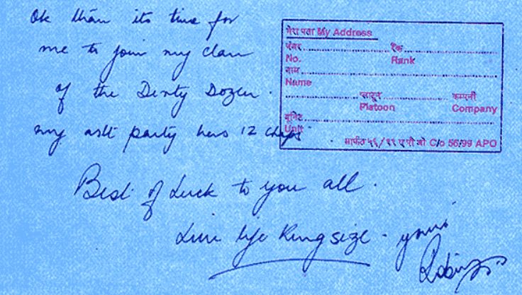Vijayant Thapar's favourite quote written by him in a letter to his parents