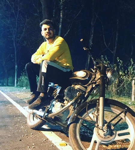 Vishal Bhardwaj and his motorcycle