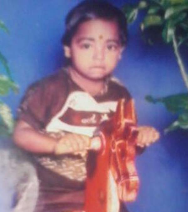 A childhood image of Chandran Ranjith