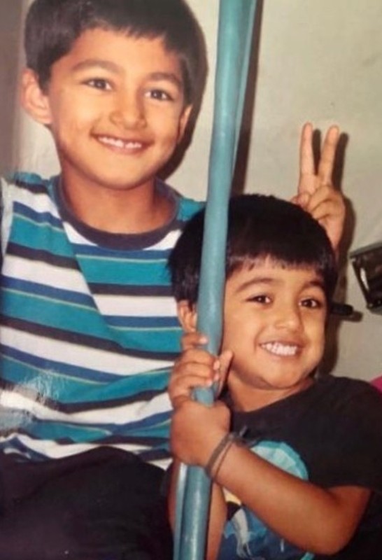 A childhood photo of Rohan Gurbaxani (right) with his elder brother
