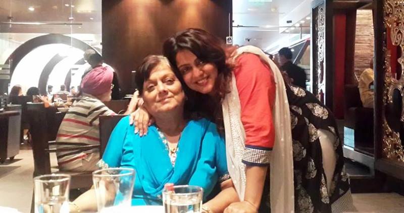 Tanushree Kaushal with her mother