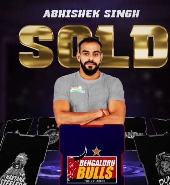 Abhishek Singh Thakur after being bought by Bengaluru Bulls in the 10th season of PKL