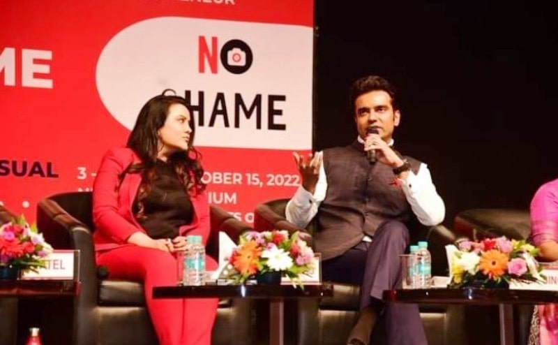 Abhishek Singh during an event conducted under the banner of No Shame Movement