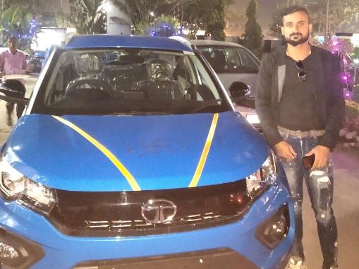 Akash Deep with his Tata Punch car