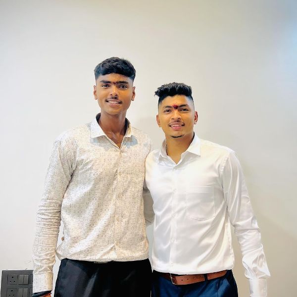 Akash Shinde (right) with his brother