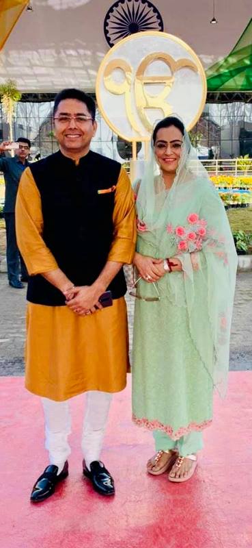 Aman Arora with his wife