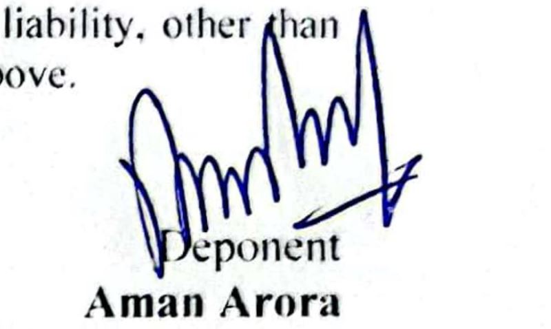 Aman Arora's signature