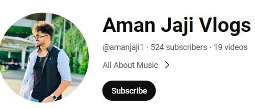 Aman Jaji's YouTube channel