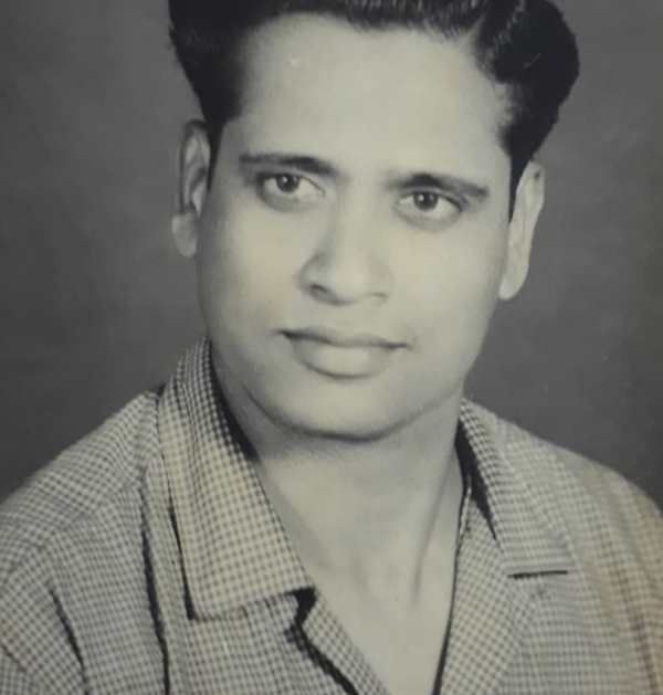 An old photograph of Dinesh Phadnis's father