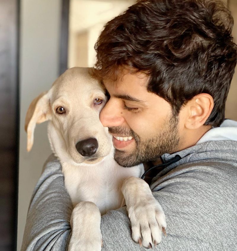 Ankit Bathla with his dog