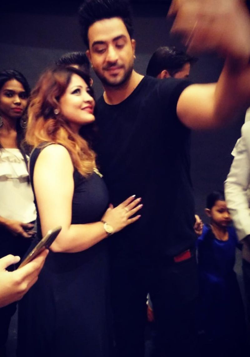 Anu Mitra with Aly Goni