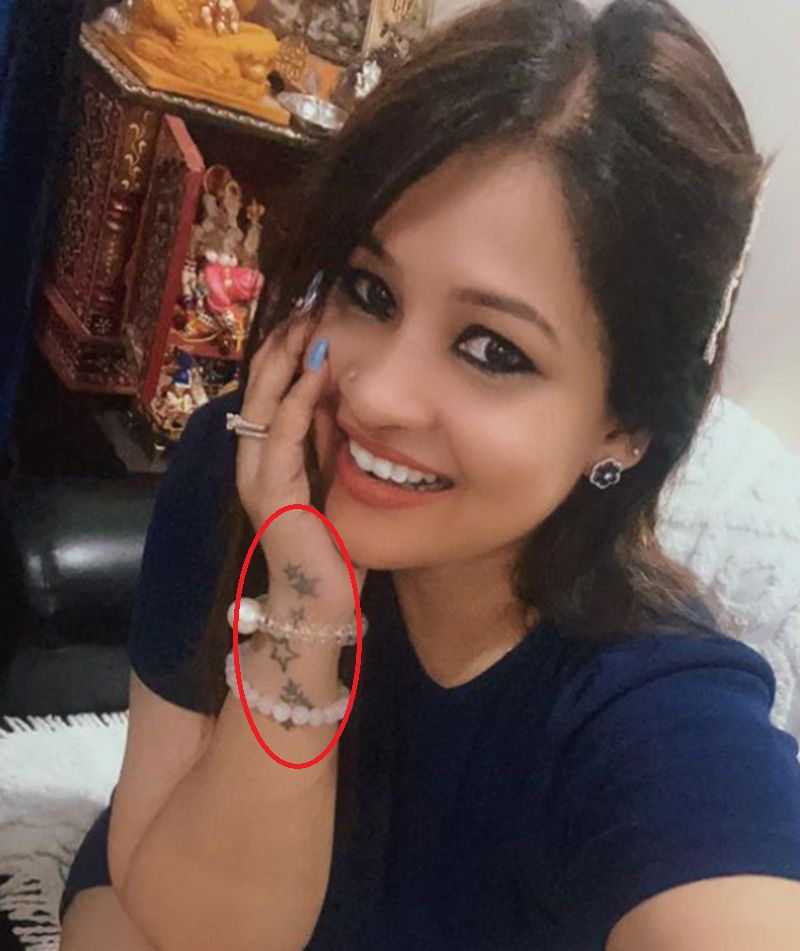 Anu Mitra's tattoo on her wrist