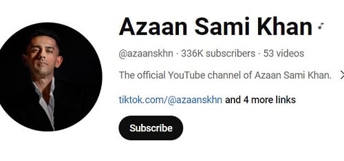 Azaan Sami Khan's YouTube channel