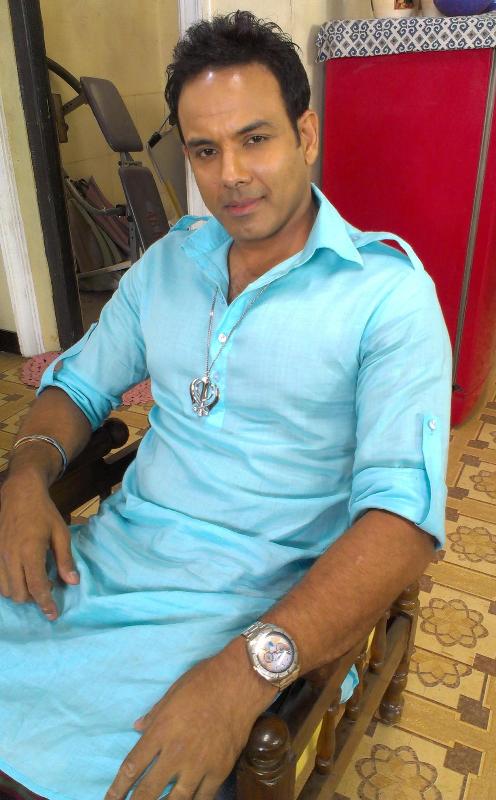 Bhupinder Singh during the shoot of a TV serial