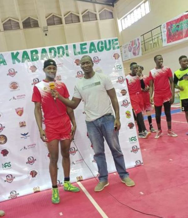 Daniel Odhiambo at the Kenya Kabaddi League Season 1 held in Nairobi, Kenya 