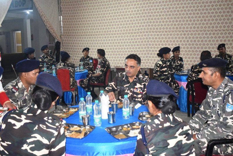 A photo of Dayal taken while he was interacting with the troops of SSB during an event