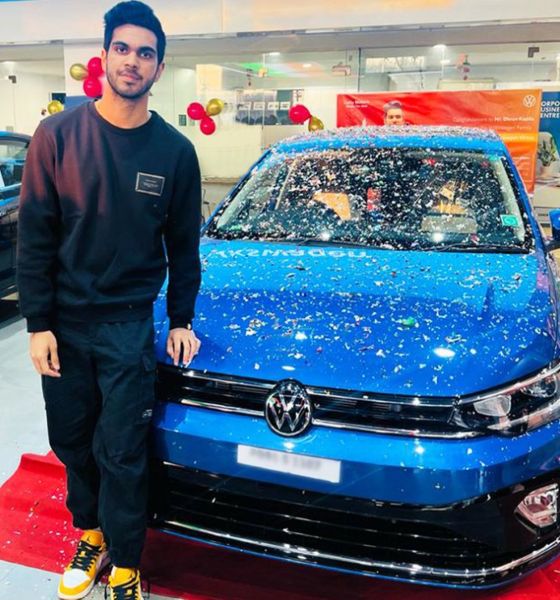 Dhruv Kapila with his car, the Volkswagen Virtus
