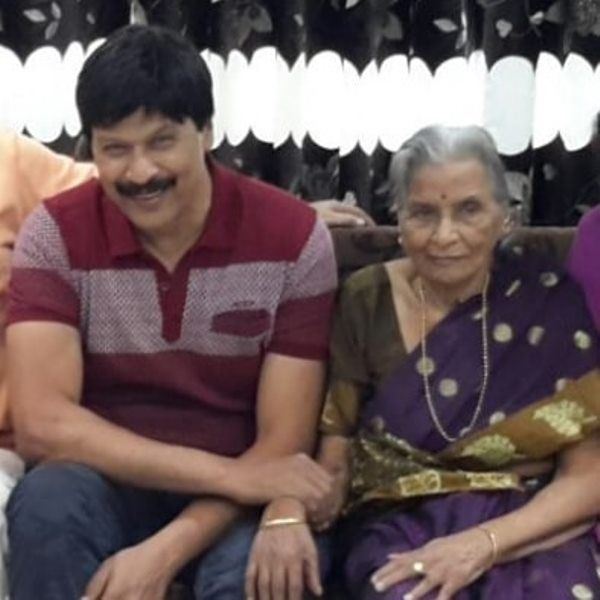 Dinesh Phadnis with his mother