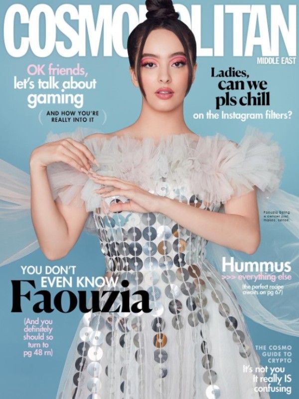 Faouzia on the cover of Cosmopolitan magazine