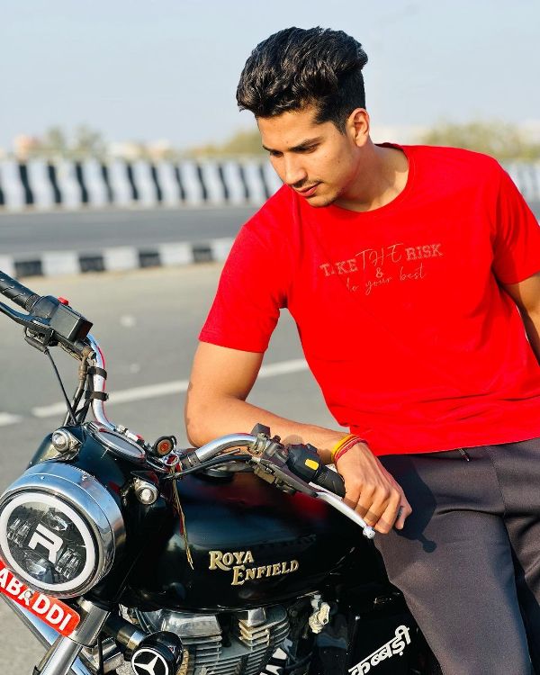 Gaurav Khatri with his bike
