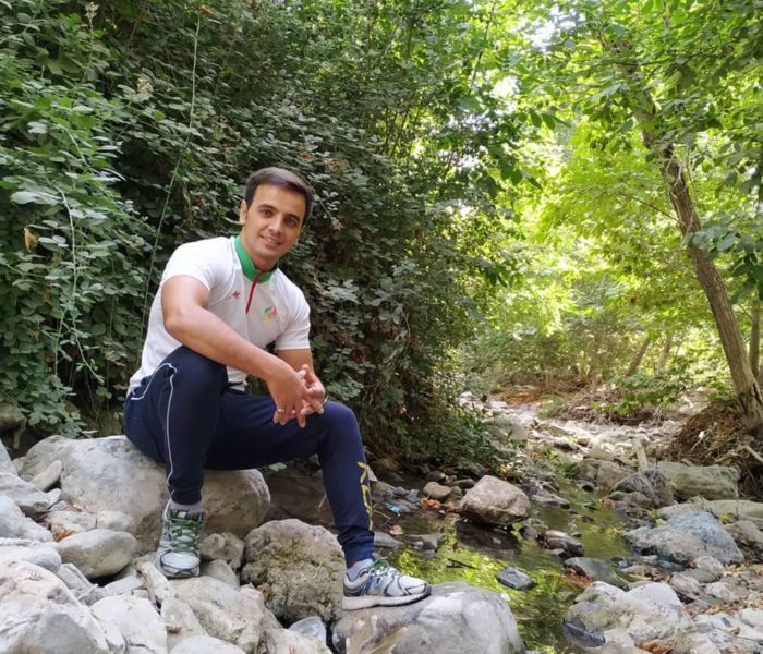 Hamid Nader after a hike