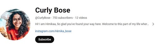 Himika Bose's YouTube channel