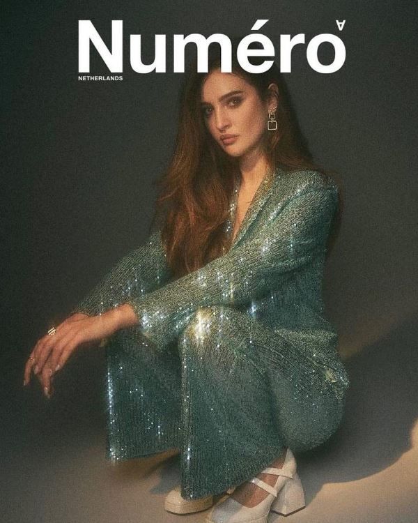 Ines Tazi on the digital cover of Numéro magazine