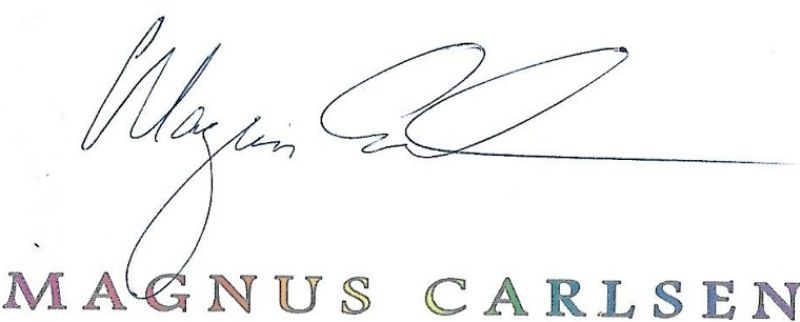 Magnus Carlsen's signature