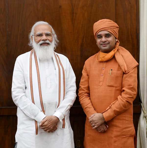 Mahant Balak Nath with Narendra Modi