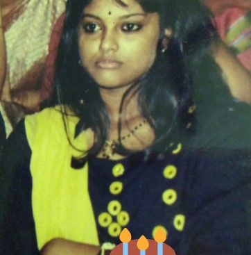 Manju Pillai when she was studying in tenth grade