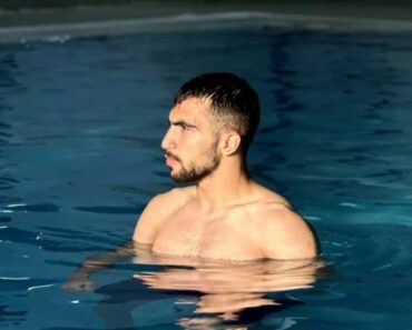 Milad Jabbari swimming after Kabaddi practice