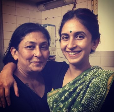 Mrinmayee Godbole with her mother