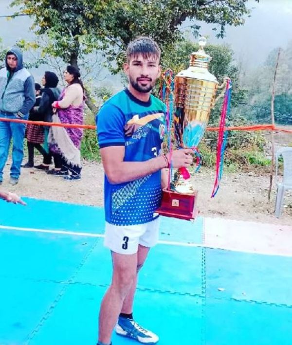 Naveen Sharma at a Kabaddi tournament in Himachal Pradesh