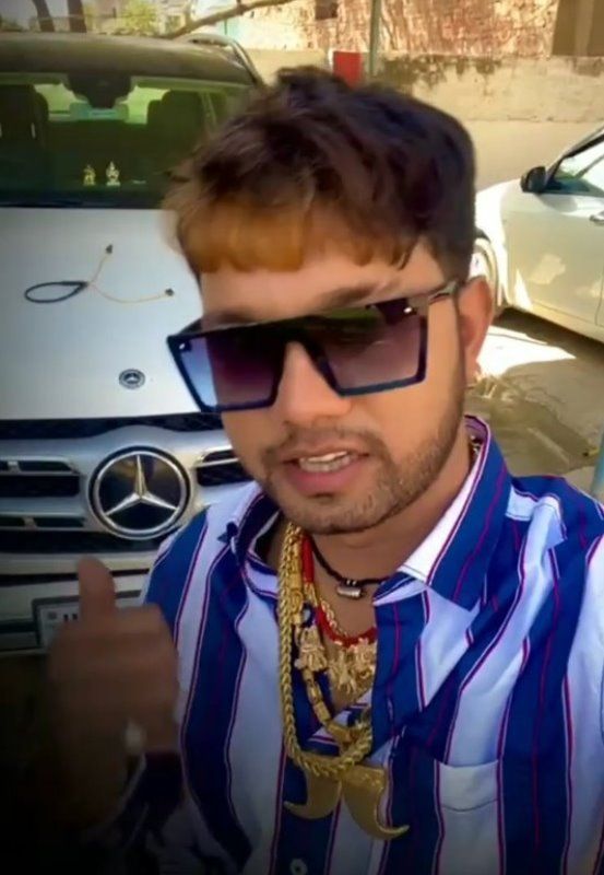Neelkamal Singh with his Mercedes-Benz GLE car