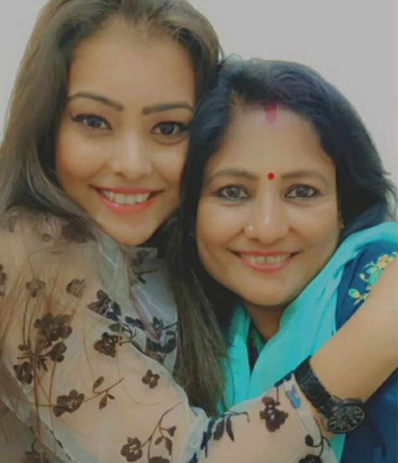 Nishtha Sharma with her mother