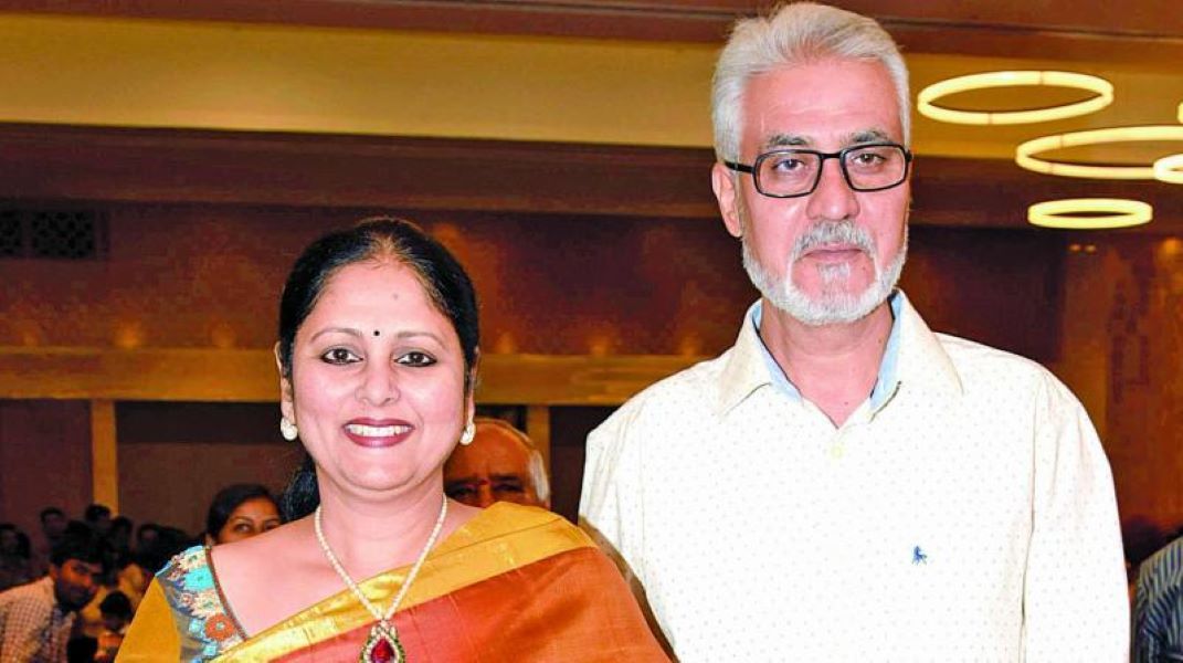 Nitin Kapoor with his wife, Jayasudha