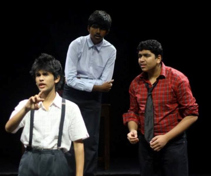 Omkar Kulkarni (left) in a still from the theatre play 'The EQ'