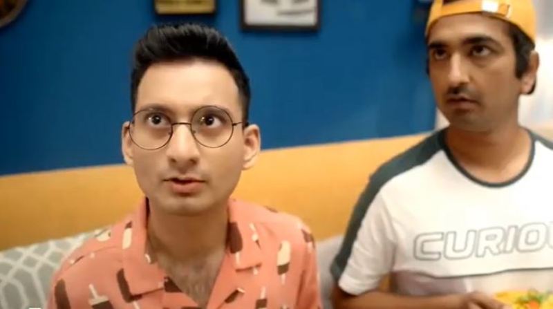 Raghav Binani (left) in a still from the television commercial of the brand 'Maggi'