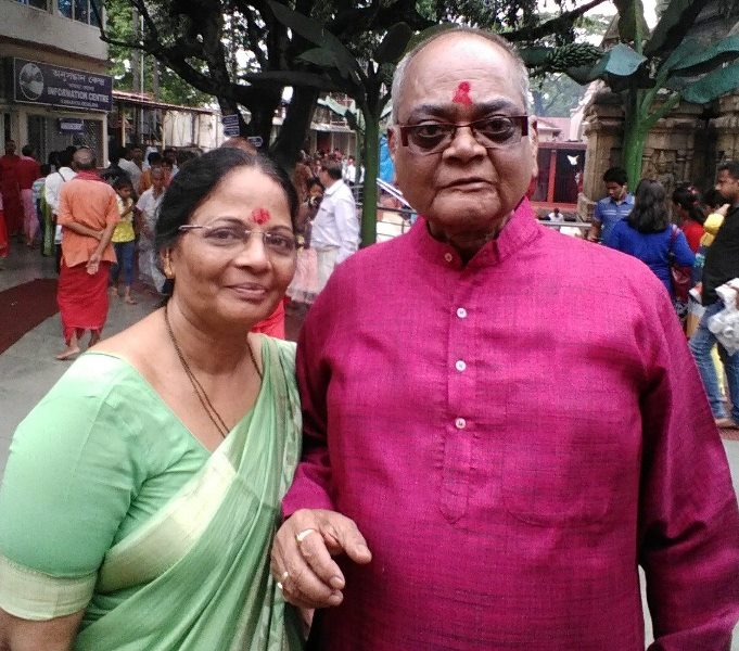 Ravindra Berde with his wife