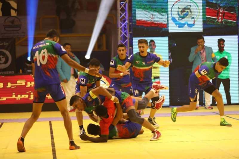 Reza Mirbagheri playing at the Junior World Kabaddi Championship (Boys) in Iran 