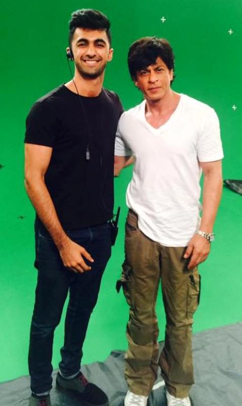 Rohan Gurbaxani with Shah Rukh Khan (right) when he was working as an intern