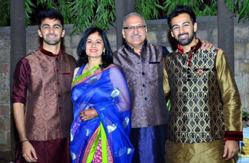 Rohan Gurbaxani with his parents and elder brother (left to right)
