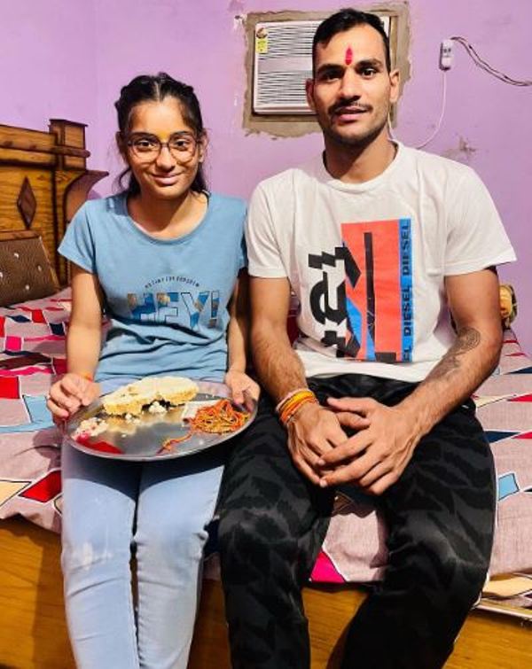 Sachin Tanwar with his sister