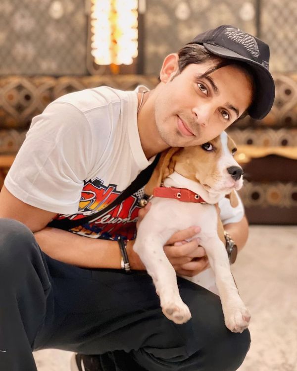 Sagar Parekh with his dog