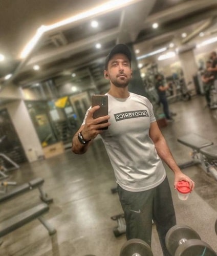 Sami Khan post his workout session