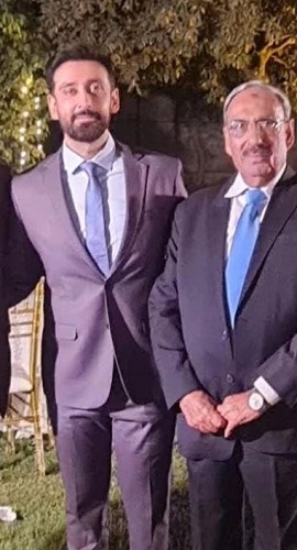 Sami Khan with his father